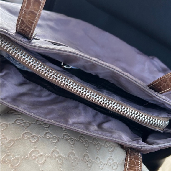 Prada Vintage Purple Tote with Brown Accents - Picture 6 of 14